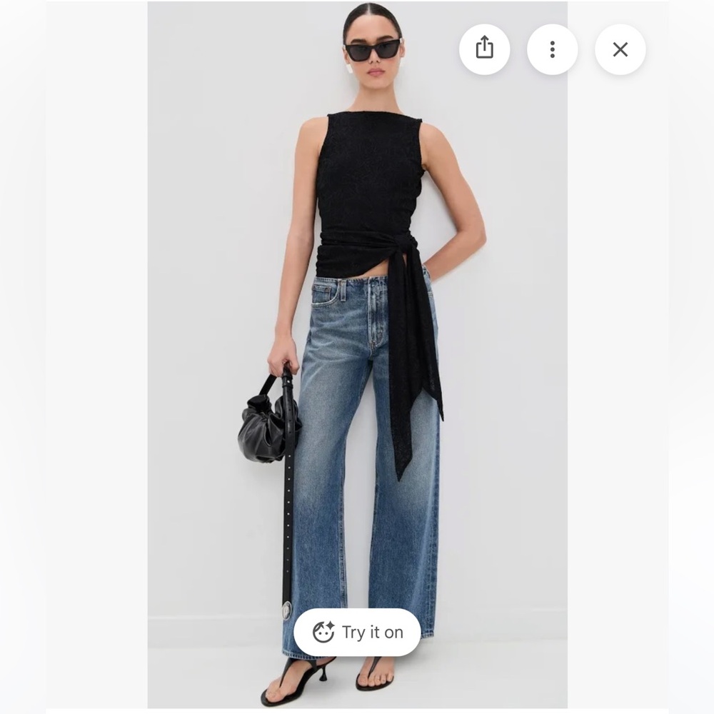 AFRM Batya Backless Lace Top
